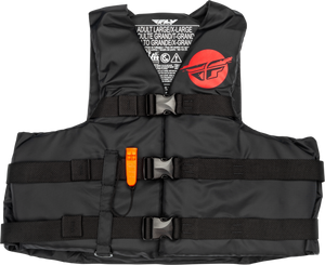 Fly Racing - Nylon Flotation Vest Black/red Sm/md - 221-30410S