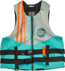 Fly Racing - Neoprene Flotation Vest Teal/grey/orange Md - 221-30403M