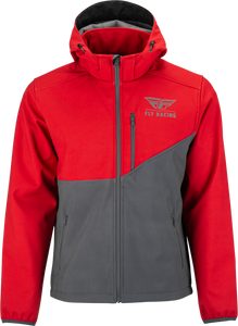 Fly Racing - Checkpoint Jacket Grey/red 3x - 354-63843X