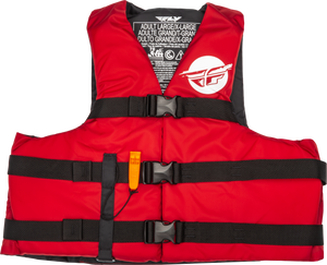 Fly Racing - Nylon Flotation Vest Red/white 3x - 221-304133X