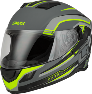 Gmax - Ff-18 Drift Helmet Matte Grey/hi-viz 2x - F1181338