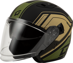 Gmax - Of-87 Duke Helmet W/led Light Matte Blk/green Md - O1187225