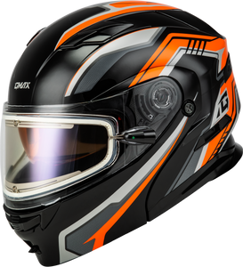 Gmax - Md-01s Transistor Snow Helmet W Electric Shld Orange/blk Md - M40139285