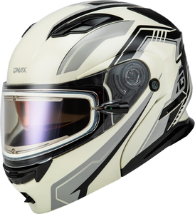 Gmax - Md-01s Transistor Snow Helmet W Elec Shld White/grey/blk Xs - M401391323
