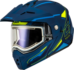 Gmax - Md-74s Spectre Snow Helmet W/ Elec Shield Matte Blue/grn Lg - M10742186