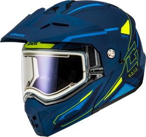 Gmax - Md-74s Spectre Snow Helmet W/ Elec Shield Matte Blue/grn Xs - M10742183