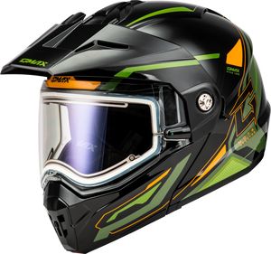 Gmax - Md-74s Spectre Snow Helmet W/ Elec Shield Black/green Xs - M107421093