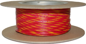 Namz Custom Cycle - 100' Spool 20-gauge Wire (red/yellow Stripe) - NWR-24-100-20