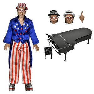 Neca - Retro Clothed Action Figures - 8" Elton John (Live In"76)
