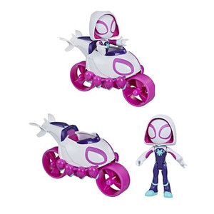 Hasbro Inc - Spidey And His Amazing Friends Vehicles - Ghost Spider Copter Cycle - 5X61 - 3 Pack
