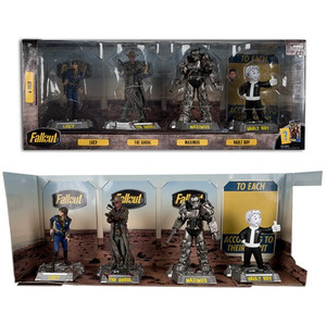 Mcfarlane Toys - Movie Maniacs Figures - Fallout (Amazon) - 6" Scale Lucy, Maximus, The Ghoul & Vault Boy 4-Pack