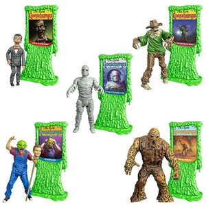 Trick Or Treat Studios - Goosebumps Figures - 5" Figure Assortment (Build-A-Bonehead Curly Figure) - 10 Pack