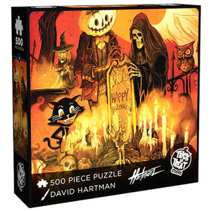 Trick Or Treat Studios - Puzzles - 500 Pcs - Halloween At The Cemetery Jigsaw Puzzle - 3 Pack