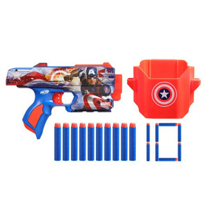 Hasbro Inc - Nerf Marvel - Captain America Blaster - 2210 - 4 Pack