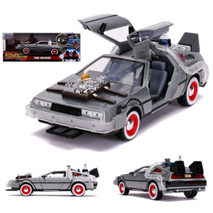 Jada Toys, Inc - 1:24 Scale Diecast - Hollywood Rides - Back To The Future III - Time Machine w/ Light - 4 Pack Jada Toys, Inc - 1:24 Scale Diecast - Hollywood Rides - Back To The Future III - Time Machine w/ Light - 4 Pack