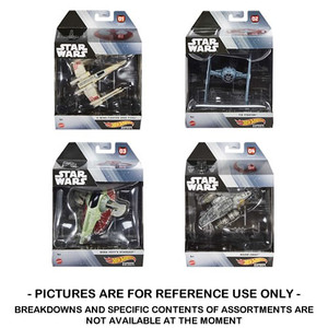 Mattel - Star Wars Vehicles - Hot Wheels Starships Select - Assortment - 5 Pack