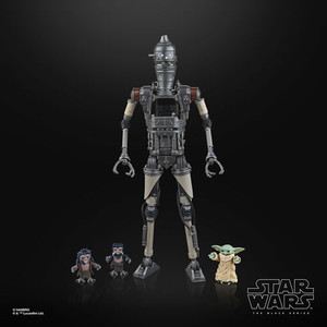 Hasbro Inc - Star Wars Figures - 6" The Black Series - The Mandalorian - Deluxe IG-12 & Grogu - 5L00 - 6 Pack Hasbro Inc - Star Wars Figures - 6" The Black Series - The Mandalorian - Deluxe IG-12 & Grogu - 5L00 - 6 Pack