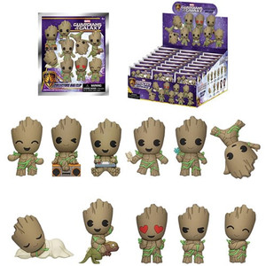 Monogram International - 3D Foam Collectible Bag Clips - Marvel - Groot Collection - 24pc Blind Bag Display - 24 Pack