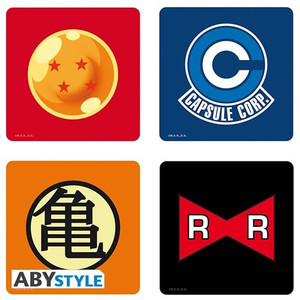 Abysse America - Coasters - Dragon Ball Z - Symbols Coasters - 4 Pack Abysse America - Coasters - Dragon Ball Z - Symbols Coasters - 4 Pack
