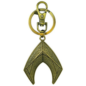 Monogram International - Keychains - DC Comic's - Justice League Movie - Aquaman Logo Pewter Key Ring - 6 Pack