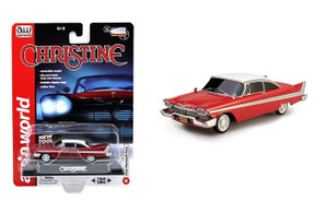 Auto World 1:64 Christine 1958 Plymouth Fury Partially Restored Version Silver Screen Machines- Diecast
