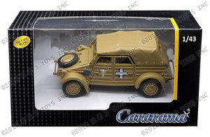 Cararama 1:43 Military Vehicles Volkswagen Kubelwagen Soft-top K Type 82 (tan)- Diecast Cararama 1:43 Military Vehicles Volkswagen Kubelwagen Soft-top K Type 82 (tan)- Diecast
