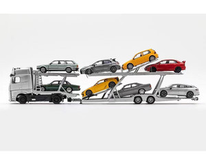 Gcd 1:64 Mercedes-benz Actros Auto Transporter Black- Diecast Gcd 1:64 Mercedes-benz Actros Auto Transporter Black- Diecast