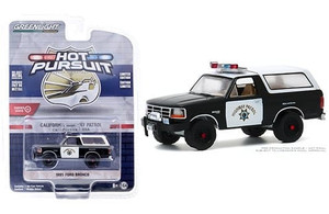 Greenlight 1:64 Hot Pursuit Series 35 1995 Ford Bronco California Highway Patrol (black/white)- Diecast Greenlight 1:64 Hot Pursuit Series 35 1995 Ford Bronco California Highway Patrol (black/white)- Diecast