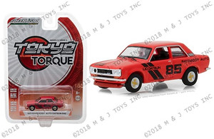 Greenlight 1:64 Tokyo Torque Series 3 1971 Datsun 510 #85 Raydaddy Auto (red)- Diecast