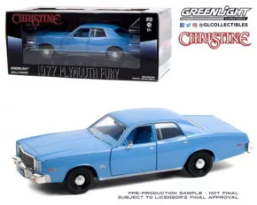 Greenlight 1:24 Christine (1983) Detective Rudolph Junkins 1977 Plymouth Fury (blue)- Diecast