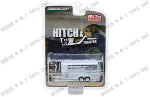 Greenlight 1:64 Hitch & Tow Trailers Livestock Trailer (white) Mijo Exclusives- Diecast Greenlight 1:64 Hitch & Tow Trailers Livestock Trailer (white) Mijo Exclusives- Diecast