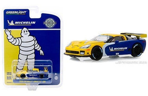 Greenlight 1:64 Hobby Exclusive 2009 Chevrolet Corvette C6r Michelin (blue/yellow)- Diecast