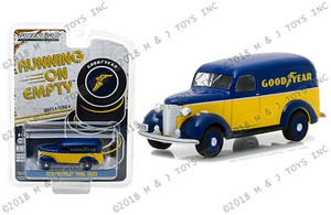 Greenlight 1:64 Running On Empty Series 4 1939 Chevrolet Panel Truck Goodyear Tires- Diecast Greenlight 1:64 Running On Empty Series 4 1939 Chevrolet Panel Truck Goodyear Tires- Diecast