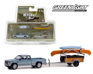 Greenlight 1:64 Hitch & Tow Series 25 1988 Gmc S-15 Sierra With Canoe & Kayak Trailer- Diecast Greenlight 1:64 Hitch & Tow Series 25 1988 Gmc S-15 Sierra With Canoe & Kayak Trailer- Diecast