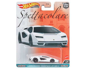 Hot Wheels 1:64 Car Culture 2023 B Case Spettacolare Lamborghini Countach Lpi 800-4 White Solid Pack- Diecast Hot Wheels 1:64 Car Culture 2023 B Case Spettacolare Lamborghini Countach Lpi 800-4 White Solid Pack- Diecast