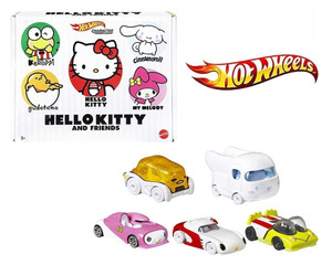 Hot Wheels 1:64 Character Cars 5 Pack Sanrio Hello Kitty- Diecast
