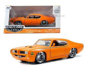 Jada 1:24 1969 Pontiac Gto Judge Orange Bigtime Muscle- Diecast