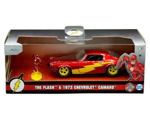 Jada 1:32 1973 Chevrolet Camaro And The Flash Figure Dc Comics Hollywood Rides- Diecast Jada 1:32 1973 Chevrolet Camaro And The Flash Figure Dc Comics Hollywood Rides- Diecast