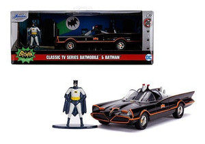 Jada 1:32 1966 Batmobile With Batman Figure Hollywood Rides Batman Classic Tv Series- Diecast Jada 1:32 1966 Batmobile With Batman Figure Hollywood Rides Batman Classic Tv Series- Diecast
