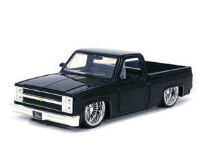 Jada 1:24 1985 Chevrolet C10 Pickup With Wire Wheels Black Just Trucks Mijo Exclusives Limited Edition 2,400 Pieces- Diecast Jada 1:24 1985 Chevrolet C10 Pickup With Wire Wheels Black Just Trucks Mijo Exclusives Limited Edition 2,400 Pieces- Diecast