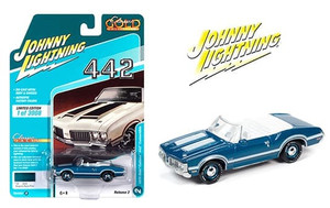 Johnny Lightning 1:64 Classic Gold Release 2 1970 Oldsmobile 442 Convertible Agean Aqua- Diecast Johnny Lightning 1:64 Classic Gold Release 2 1970 Oldsmobile 442 Convertible Agean Aqua- Diecast