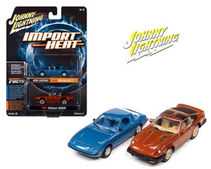 Johnny Lightning 1:64 1982 Mazda Rx-7 And 1981 Datsun 280z Import Heat 2 Pack- Diecast Johnny Lightning 1:64 1982 Mazda Rx-7 And 1981 Datsun 280z Import Heat 2 Pack- Diecast