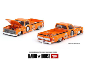 Kaido House X Mini Gt 1:64 Chevrolet Silverado Dually Kaido Works V2 Orange- Diecast Kaido House X Mini Gt 1:64 Chevrolet Silverado Dually Kaido Works V2 Orange- Diecast
