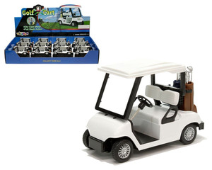 Kinsfun Golf Cart 4.3 Solid White Display Tray Set Of 12- Diecast