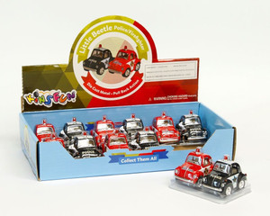 Kinsfun 2 2-packs Little Beetle Police And Firefighter- Diecast