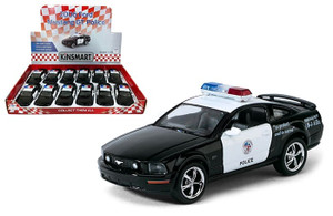 Kinsmart 1:38 2006 Ford Mustang Gt Police 5 Display Tray Set Of 12- Diecast