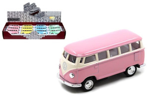 Kinsmart 1:64 1962 Volkswagen Classical Bus Pastel Colors 2.5 -display Tray Set Of 12- Diecast