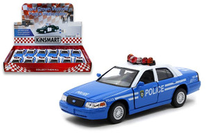 Kinsmart 1:42 Ford Crown Victoria Nypd 5 Display Tray Set Of 12- Diecast