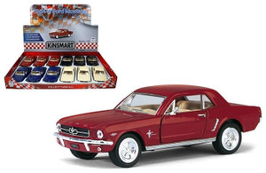Kinsmart 1:36 1964 1/2 Ford Mustang Hardtop 5 Display Tray Box Of 12- Diecast