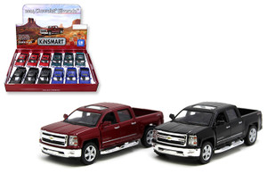 Kinsmart 1:46 2014 Chevrolet Silverado 5 Display Tray Set Of 12- Diecast